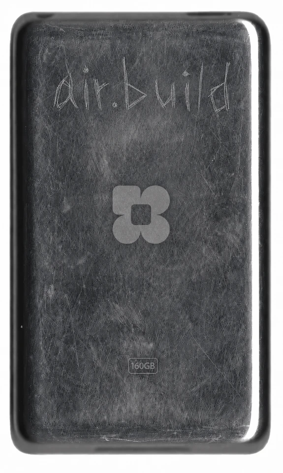 A second-hand AirBuild iPhone with visible wear on the back