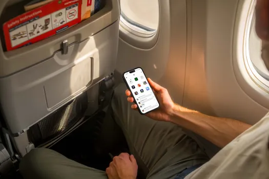 Using AirBuild on an iPhone from an airplane seat