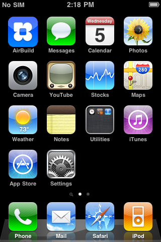 Open AirBuild from the Home screen.