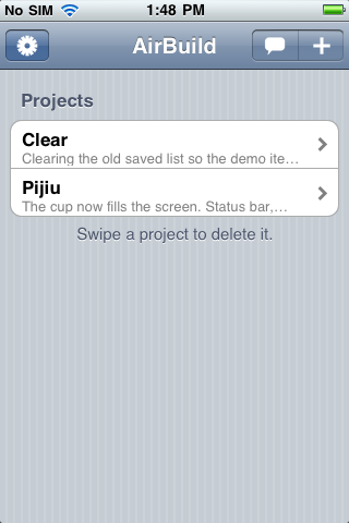 Open an existing project from the project list.